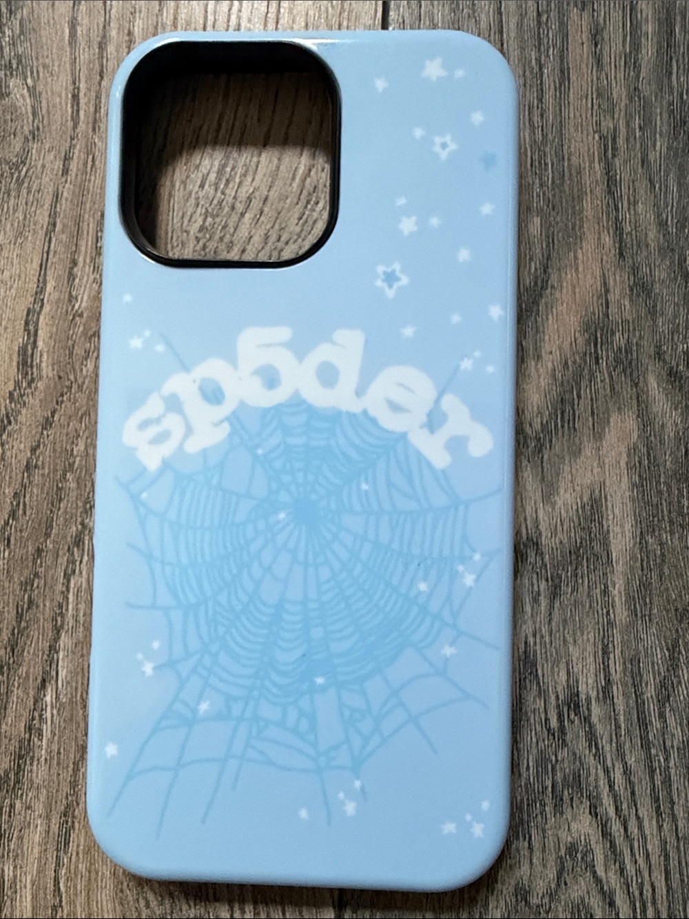 Light Blue Spiderweb Graphic Phone Case - Apple Pro Max